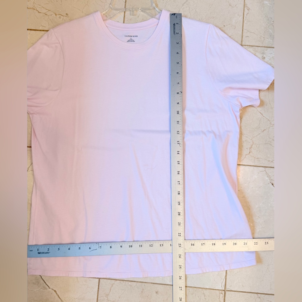 Lands' End Women’s Light Pink Short Sleeve Tee Shirt, Size L - Picture 11 of 11